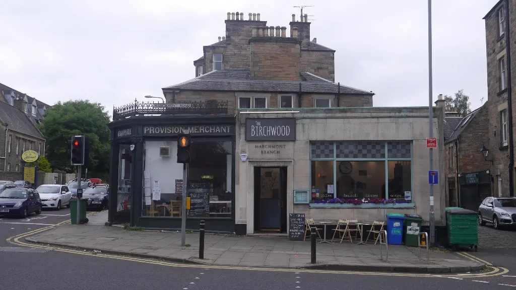 The Birchwood's corner shopfront (Marchmont branch) in Marchmont, Edinburgh